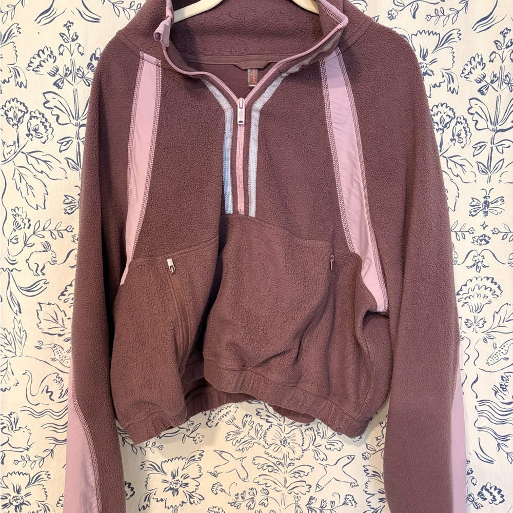 FP movement Purple Half-Zip Fleece Pullover